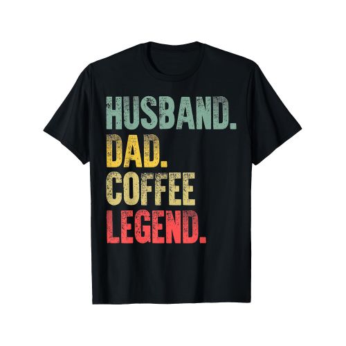 T-shirt café rétro humoristique pour hommes - T-shirt graphique noir avec un design vertical coloré, T-shirt décontracté à manches courtes et col rond, idéal pour les cadeaux de fête des pères, parfait pour les passionnés de café