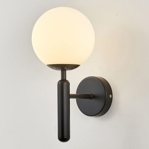 Applique Noir -E27- boule en verre moderne applique