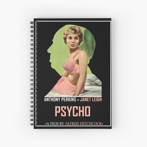 Psycho Alternative Film Poster Spiral Notebook Bloc note