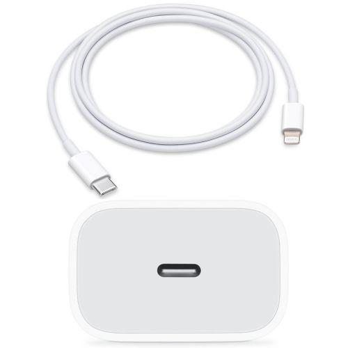 Chargeur iPhone Type C - Compatible avec Tous iPhone - Blanc - Prise+Cable 35W