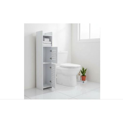 Petit meuble de rangement pour salle de bain avec 2 portes, meuble de rangement pour papier 80/15/13cmtoilette