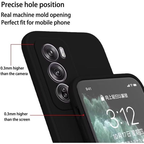 Pochette silicone liquide pour Oppo Reno 12 : noir