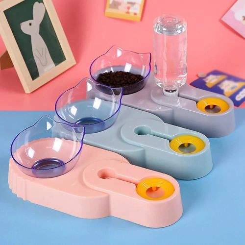 Distributeur Automatique Croquettes et Eau pour Chiens et Chats – 2 en 1 – Sans Électricité – Facile à Nettoyer