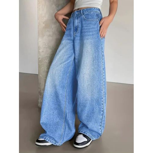 Jean vintage à jambe large pour femme