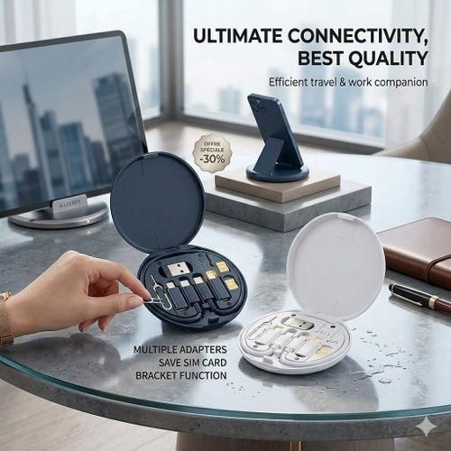 Adaptateur USB-C vers USB OTG – Kit Multifonction 60W avec Boîte Compacte pour Téléphone et Charge