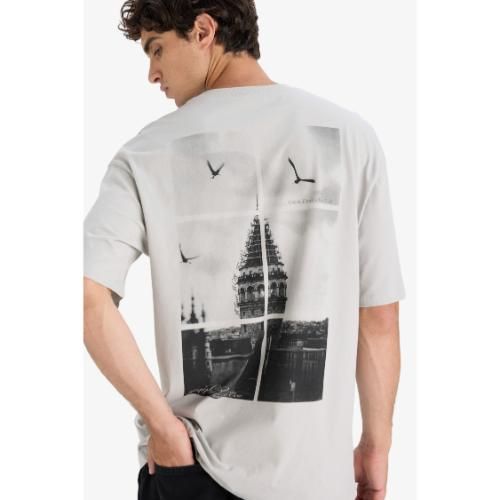 T-shirt Homme en coton - Gris - F8557AX.