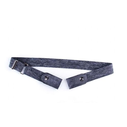 Ceinture Élastique Sans Boucle Femme Homme - Ceinture Gris Réglable 56-76cm Sans Boucle - Ceinture Invisible pour Jean, Pantalon et Robe - Design Minimaliste