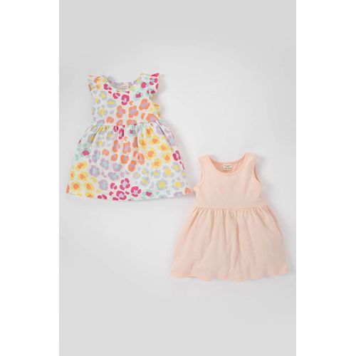 Baby Girl Patterned Sleeveless 2 Piece Dress