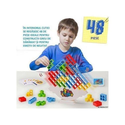 Jeu Tetra Tower Multicolore – Construction Équilibrée et Amusante