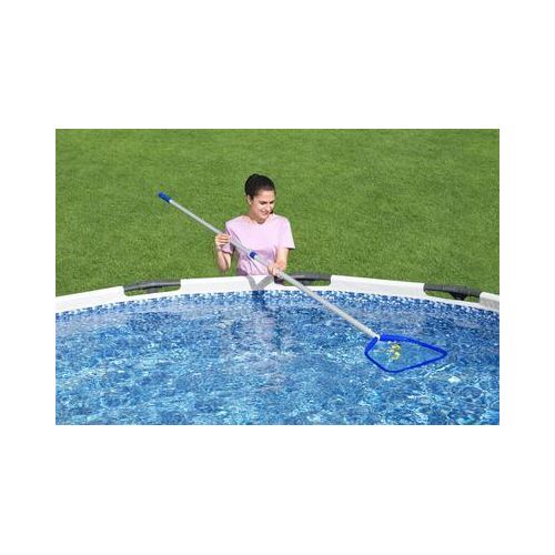 Épuisette Piscine en Aluminium – Filet de Surface pour Ramassage Feuilles, Insectes & Débris – Grande Taille (40×53 cm)