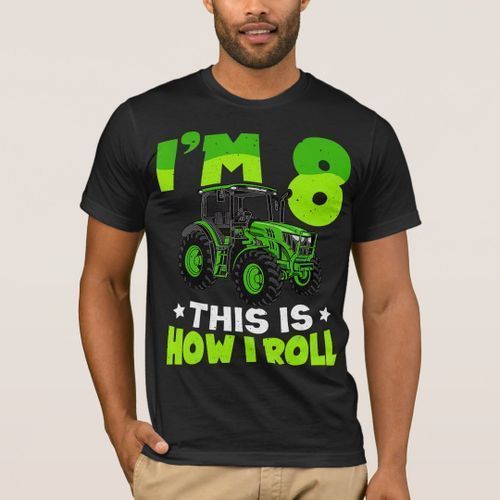 T-shirt Im 8 Voici comment je roule ferme tracteur 8e anni
