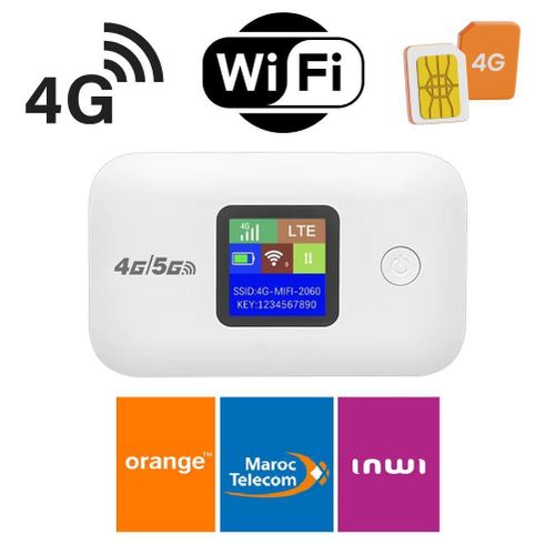 Routeur 4G5G avec carte SIM 150 Mbps routeur sans fil 4G LTE modem MiFi portable 3000 mA répéteur Wifi mobile de voyage
