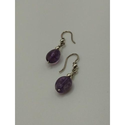 Jolies boucle d'oreille en pierre Améthyste pour femmes