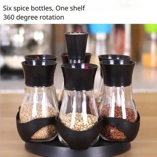 Épicez votre cuisine avec élégance Ensemble de 6 Pots à Épices Contemporains