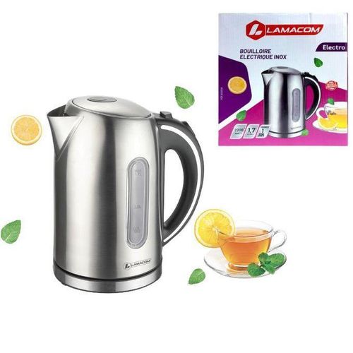 Lamacom Bouilloire Électrique INOX 1.7 Litres 2200W