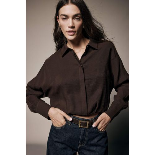 Chemise modal manches longues à col chemise