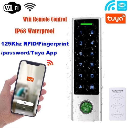 Digicode Autonome RFID 125Khz TACTILE avec EMPREINTE+APP TUYA