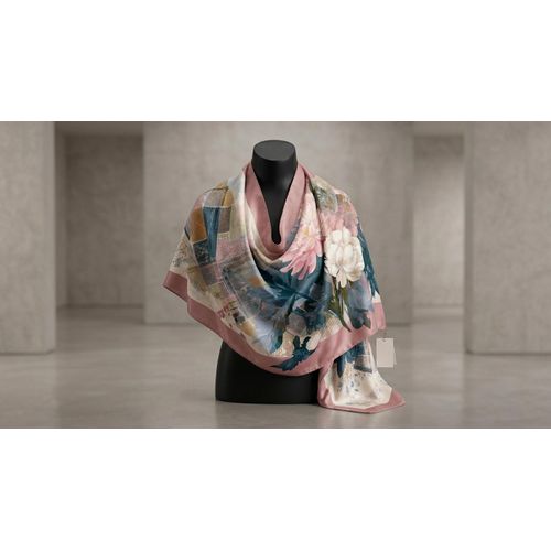 Châle Imprimé Élia 180 × 70 cm – 100 % Tencel Collection Ligne d'Harmonie