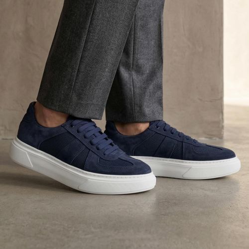 Maglia 303 : Espadrille en Cuir Daim Homme Bleu