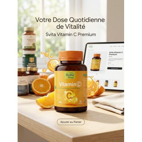 Svita Vitamin C Premium : Votre Dose Quotidienne de Vitalité (60 Comprimés)