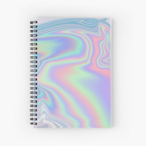 Holographic Pattern Spiral Notebook Bloc note