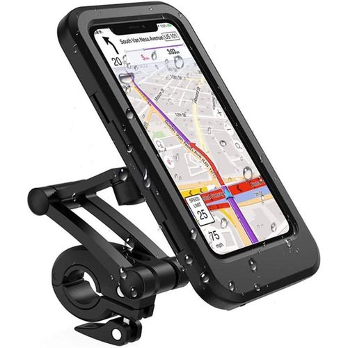 TECHGEAR Support de Téléphone Étanche pour Vélo & Moto – Rotation 360° – Protection Écran – Bras Réglable