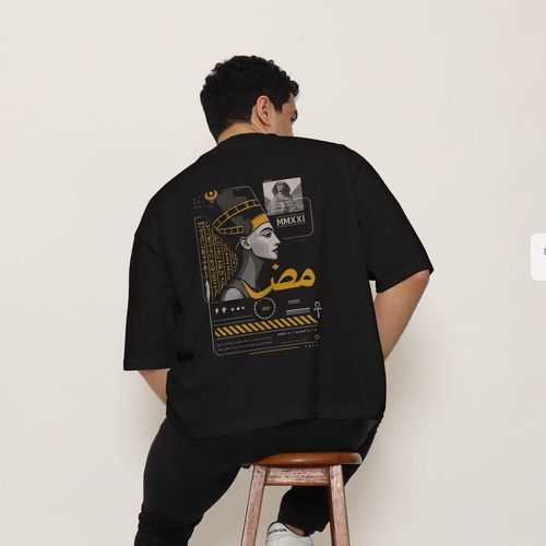 Nefertiti - T-Shirt Oversize Graphique - Égyptienne Hiéroglyphes Luxueux
