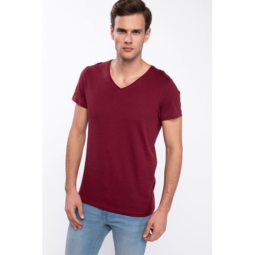T-shirt à manches courtes Coupe ajustée Homme Bordeaux