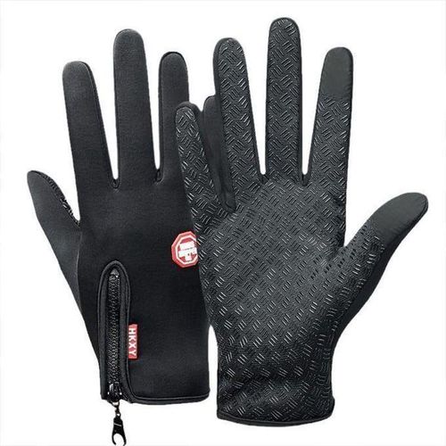 Gants dentraînement dhiver avec doublure thermique et fonctionnalité écran tactile Unisxe Noir