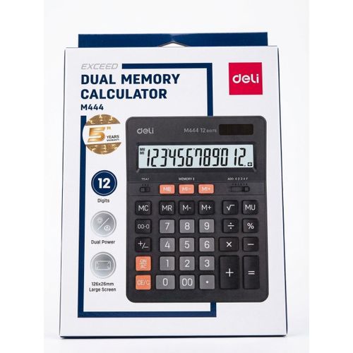 Calculatrice de Bureau EXCEED M444 – Double Mémoire & 12 Chiffres