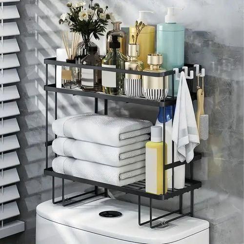 Étagère des toilettes rangement multifonctionnel sans poinçon précieux accessoires ménagers