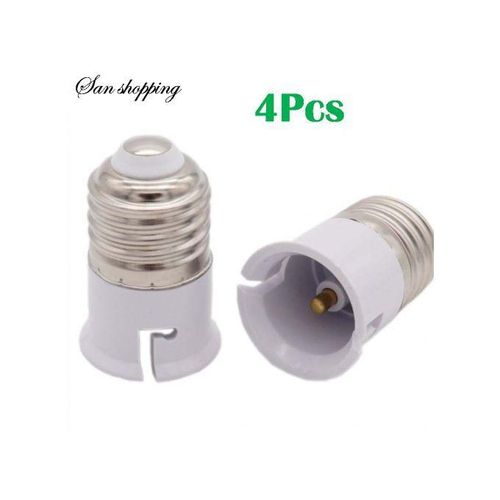 4Pcs Adaptateur Douille E27 vers B22 – Convertisseur Porte-Lampe E27 à B22, Support Ampoule LED, Adaptateur Culot Lampe, Convertisseur Douille Ampoule pour Maison