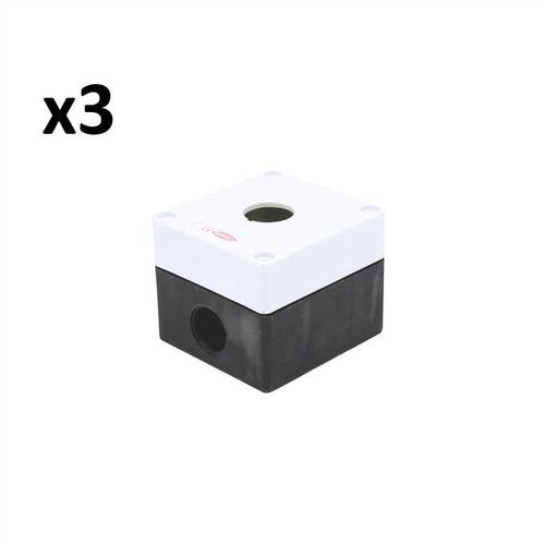 3 pièces Boîtier du bouton-poussoir H9-1 un trou