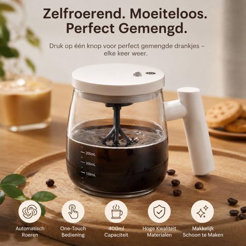 Mug Auto-Agitant Électrique – Tasse Mélangeuse pour Maison et Bureau