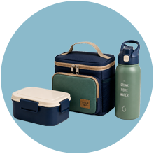 Lunch box & gourdes