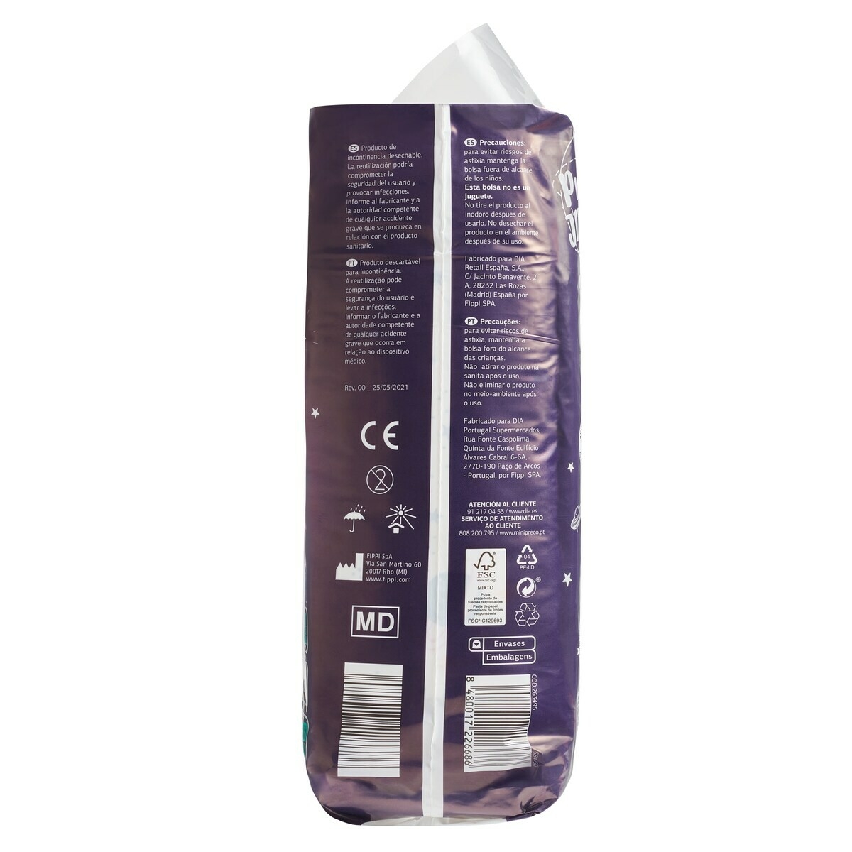 Pañal de noche 15-35 kg talla m Planeta Junior de Dia bolsa 14 unidades-3