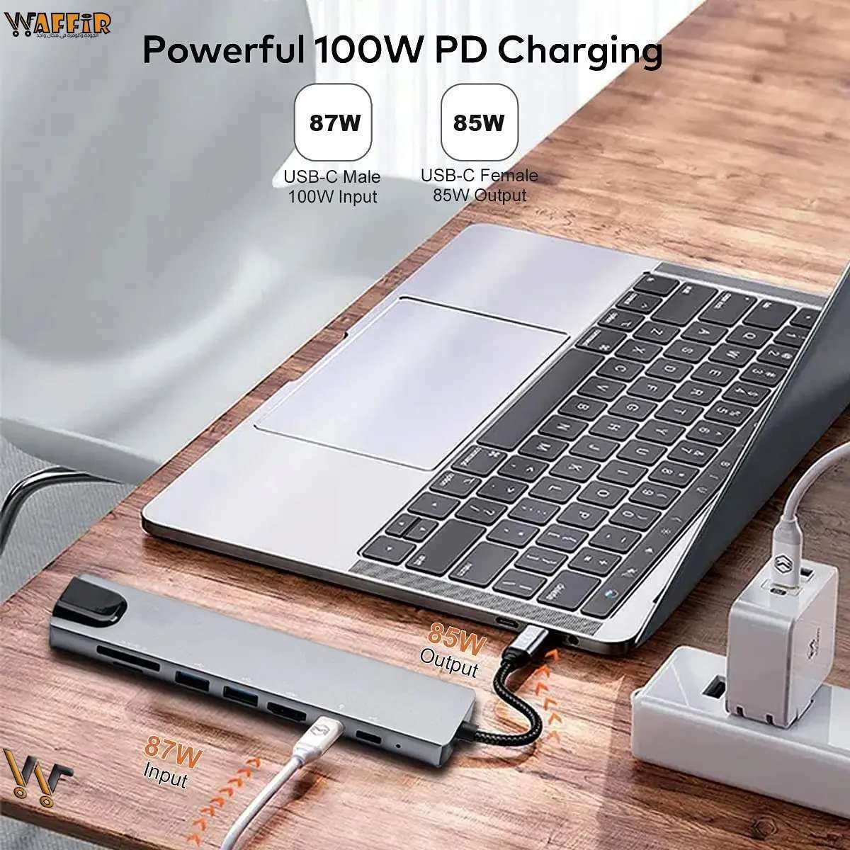 Adaptateur 8 en 1 USB HUB Type-C vers HDMI 4K, RJ45, lecteur de carte SD/TF, PD, Thunderbolt 3, USB 3.0, airies S6 pour MacPlePro