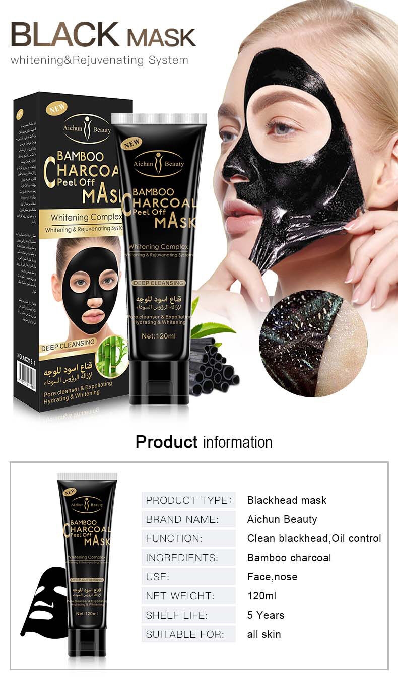 Aichun — masque Facial bio au charbon de bois, soins du visage noirs