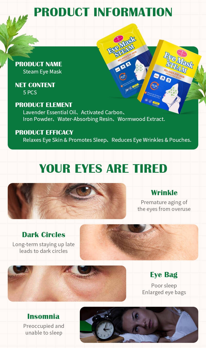 New Arrival eye steam mask relaxe eye mask skin promote sleep