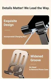 support de téléphone et tablette en fer rotatif à , compatibilité universelle, base antidérapante, support métallique étanche pour appareils intelligents détails 3