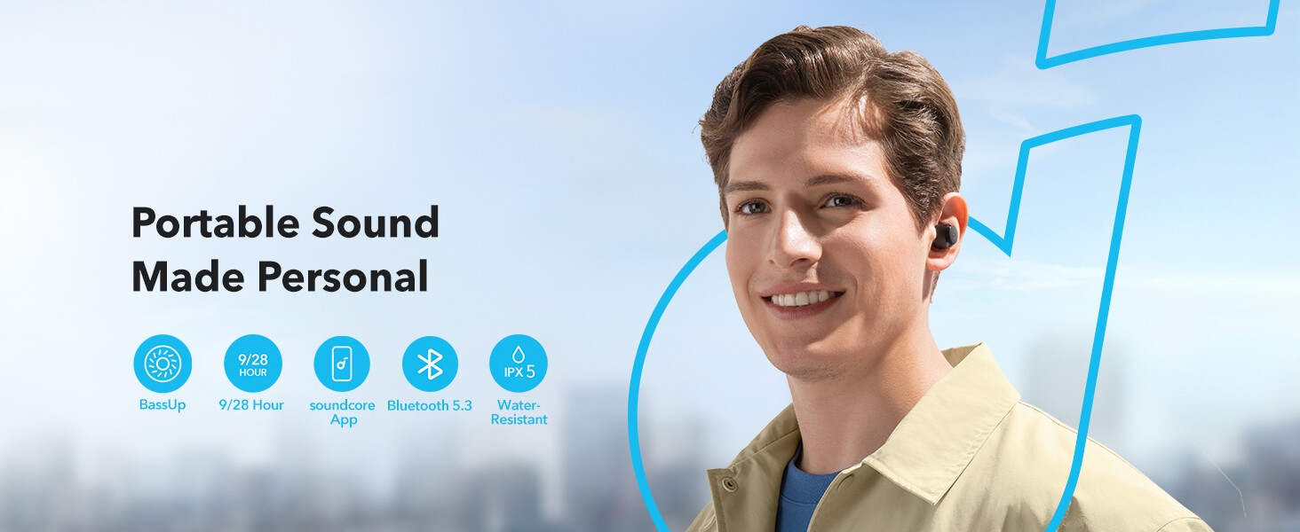 Anker Soundcore A20i écouteurs true wireless Bluetooth 5.3 à longue autonomie 