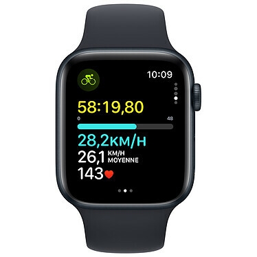 Apple Watch SE GPS + Cellular (2023) Midnight Aluminium Bracelet Sport Band Midnight 44 mm - M/L