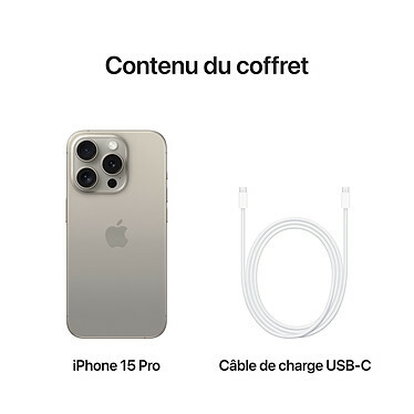 Apple iPhone 15 Pro 128 Go Titane Naturel