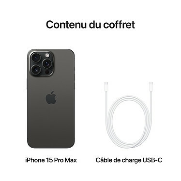 Apple iPhone 15 Pro Max 1 To Titane Noir