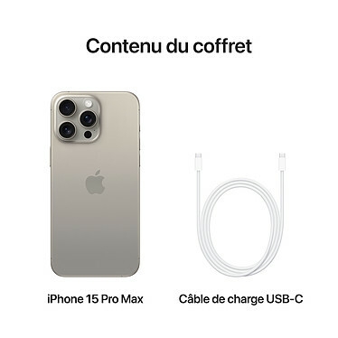 Apple iPhone 15 Pro Max 256 Go Titane Naturel