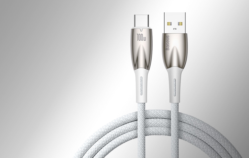 02f4b8a9b236f193037b6e5b48a6b233 Baseus Glimmer Series Cable Usb Type-C 100W 6A charge rapide 1M