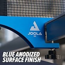 Finition en aluminium anodisé bleu