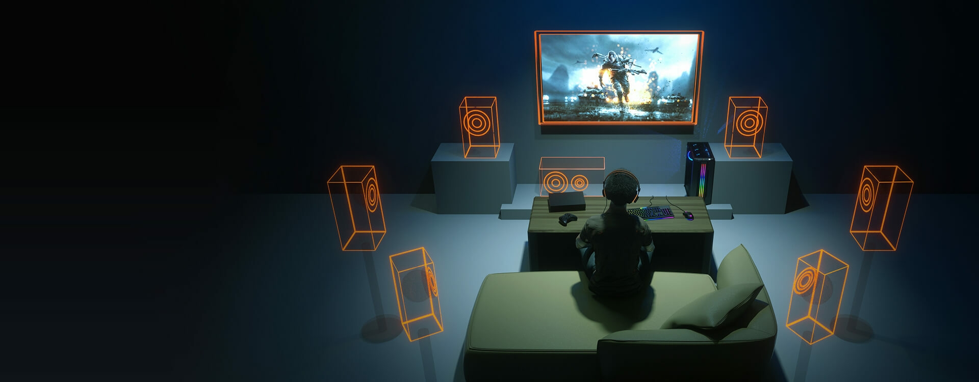 7.1 Virtual Surround: audio immersif à 360 °