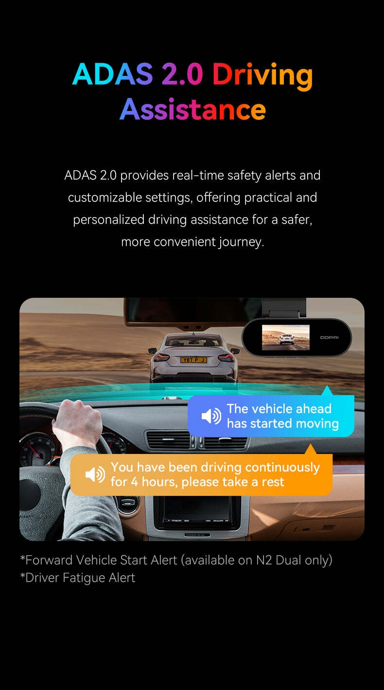 N2 MB 12 DDPAI N2 Dual Maroc – Caméra Avant + Arrière 2K + Carte 128GB U3 | Garantie 1 an