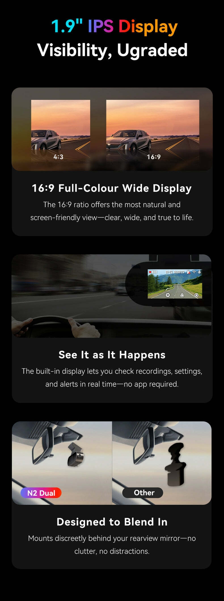 N2 MB 05 DDPAI N2 Dual Maroc – Caméra Avant + Arrière 2K + Carte 128GB U3 | Garantie 1 an